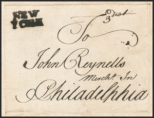 Sale 1232, Lot 1543, Stampless Covers thru 1861 Issue