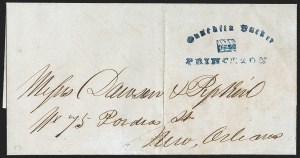 Sale 1232, Lot 1544, Stampless Covers thru 1861 Issue
