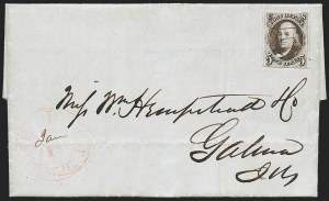 Sale 1232, Lot 1545, Stampless Covers thru 1861 Issue