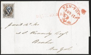 Sale 1232, Lot 1546, Stampless Covers thru 1861 Issue