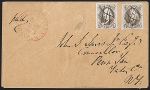 Sale 1232, Lot 1550, Stampless Covers thru 1861 Issue