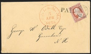 Sale 1232, Lot 1553, Stampless Covers thru 1861 Issue