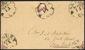 Sale 1232, Lot 1554, Stampless Covers thru 1861 Issue