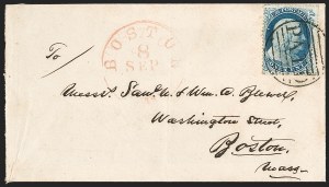 Sale 1232, Lot 1557, Stampless Covers thru 1861 Issue