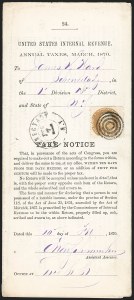 Sale 1232, Lot 1630, 1868 Grilled Issue thru 1869 Pictorial Issue