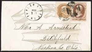 Sale 1232, Lot 1638, 1868 Grilled Issue thru 1869 Pictorial Issue