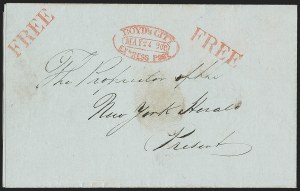 Sale 1232, Lot 1690, Boyd's Local Post Specialized Collection: Stampless, Conjunctive Uses