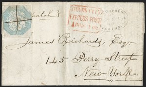 Sale 1232, Lot 1696, Boyd's Local Post Specialized Collection: Stampless, Conjunctive Uses
