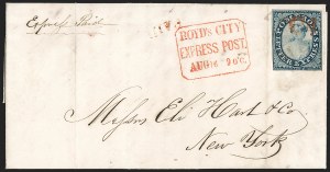 Sale 1232, Lot 1702, Boyd's Local Post Specialized Collection: Stampless, Conjunctive Uses