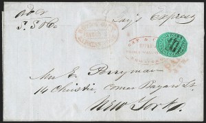 Sale 1232, Lot 1704, Boyd's Local Post Specialized Collection: Stampless, Conjunctive Uses