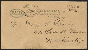 Sale 1232, Lot 1707, Boyd's Local Post Specialized Collection: Stampless, Conjunctive Uses