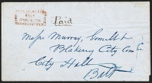 Sale 1232, Lot 1795, Local Posts and Independent Mails: Floyd's thru Moody's