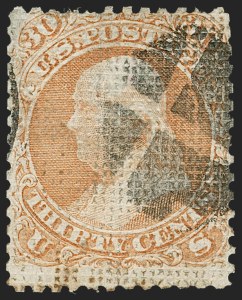 Sale 1234, Lot 110, 1867-68 Grilled Issue and 1875 Re-Issue of 1861-66 Issue (Scott 81-111)