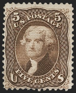 Sale 1234, Lot 123, 1867-68 Grilled Issue and 1875 Re-Issue of 1861-66 Issue (Scott 81-111)