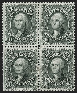 Sale 1234, Lot 127, 1867-68 Grilled Issue and 1875 Re-Issue of 1861-66 Issue (Scott 81-111)