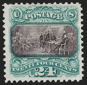 Sale 1234, Lot 146, 1869 Pictorial Issue and Re-Issue (Scott 112-132), 24c Green & Violet (120) Sale 1234, Lot 146, 1869 Pictorial Issue and Re-Issue (Scott 112-132)