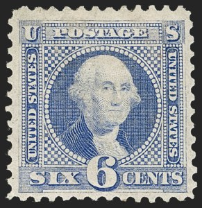 Sale 1234, Lot 156, 1869 Pictorial Issue and Re-Issue (Scott 112-132), 6c Blue, Re-Issue (126) Sale 1234, Lot 156, 1869 Pictorial Issue and Re-Issue (Scott 112-132)