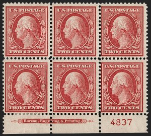 Sale 1234, Lot 312, 1908-10 Washington-Franklin Issues including Bluish Paper (Scott 356-365)