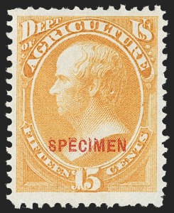 Sale 1234, Lot 411, Official Special Printings (Interior, Justice, Navy, Post Office)