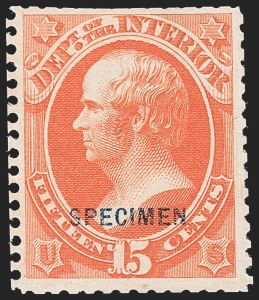 Sale 1234, Lot 417, Official Special Printings (Interior, Justice, Navy, Post Office)