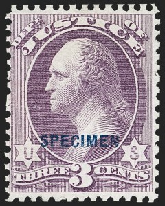 Sale 1234, Lot 421, Official Special Printings (Interior, Justice, Navy, Post Office)