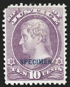 Sale 1234, Lot 423, Official Special Printings (Interior, Justice, Navy, Post Office)