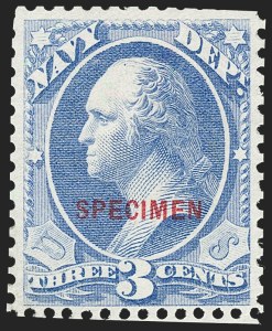 Sale 1234, Lot 429, Official Special Printings (Interior, Justice, Navy, Post Office)