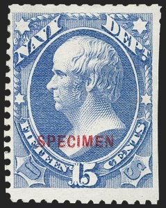 Sale 1234, Lot 434, Official Special Printings (Interior, Justice, Navy, Post Office)