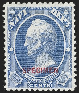 Sale 1234, Lot 435, Official Special Printings (Interior, Justice, Navy, Post Office)