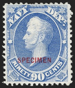 Sale 1234, Lot 437, Official Special Printings (Interior, Justice, Navy, Post Office)