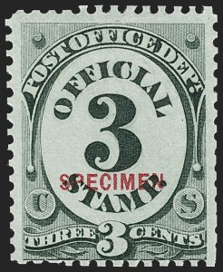 Sale 1234, Lot 438, Official Special Printings (Interior, Justice, Navy, Post Office)