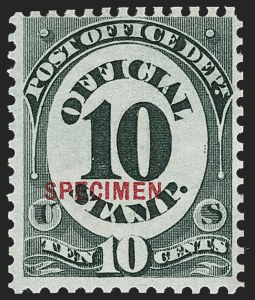 Sale 1234, Lot 440, Official Special Printings (Interior, Justice, Navy, Post Office)