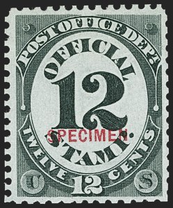 Sale 1234, Lot 441, Official Special Printings (Interior, Justice, Navy, Post Office)