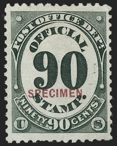 Sale 1234, Lot 445, Official Special Printings (Interior, Justice, Navy, Post Office)