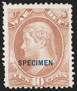 Sale 1234, Lot 463, Official Special Printings (State, Treasury, War)