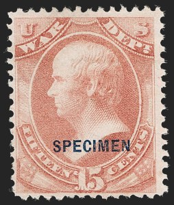 Sale 1234, Lot 465, Official Special Printings (State, Treasury, War)