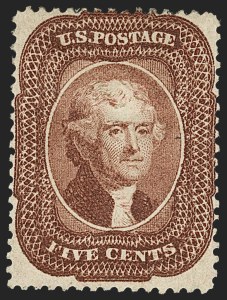 Sale 1234, Lot 48, 1857-60 Issue (Scott 18-39)