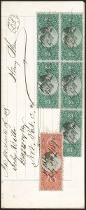 Sale 1239, Lot 663, Carriers and Locals, Revenues, Confederate States, Hawaii