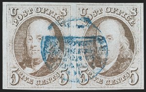 Sale 1240, Lot 123, 1847 Issue (Scott 1-2)