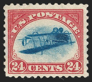 Sale 1240, Lot 541, 24c Air Post Inverted "Jenny", Position 78 (Scott C3a)