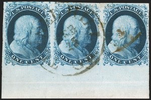Sale 1242, Lot 102, One-Cent: Plate Three (Scott 7)