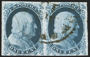 Sale 1242, Lot 107, One-Cent: Plate Four (Scott 6-8A)