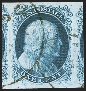 Sale Number 1242, Lot Number 112, One-Cent: Plate Four (Scott 6-8A)