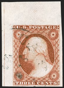 Sale 1242, Lot 166, Three-Cent: Dull Red and Shades, Types I, II (Scott 11-11A)