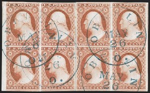Sale 1242, Lot 176, Three-Cent: Dull Red and Shades, Types I, II (Scott 11-11A)