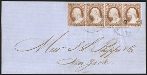 Sale 1242, Lot 177, Three-Cent: Dull Red and Shades, Types I, II (Scott 11-11A)