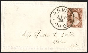 Sale 1242, Lot 178, Three-Cent: Dull Red and Shades, Types I, II (Scott 11-11A)