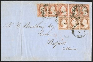 Sale 1242, Lot 192, Three-Cent: Covers and Fancy Cancels