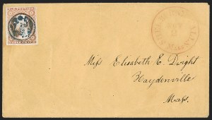 Sale 1242, Lot 193, Three-Cent: Covers and Fancy Cancels