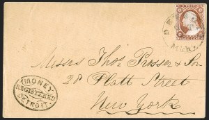 Sale 1242, Lot 199, Three-Cent: Covers and Fancy Cancels